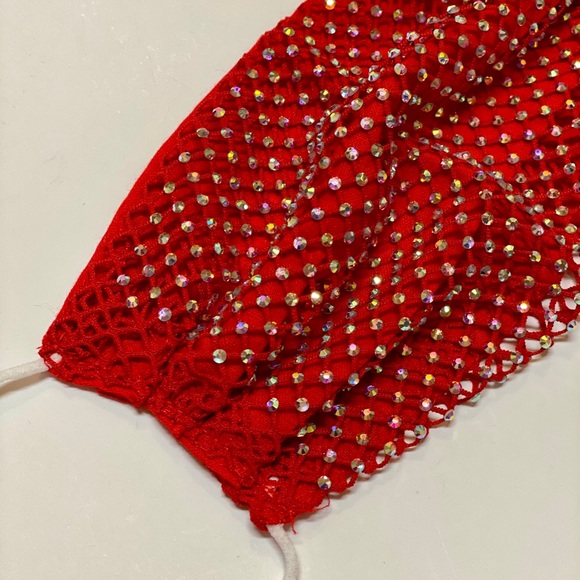 🔥3/$20🔥Rhinestone Sparkly Adjustable Face Mask - Picture 4 of 7